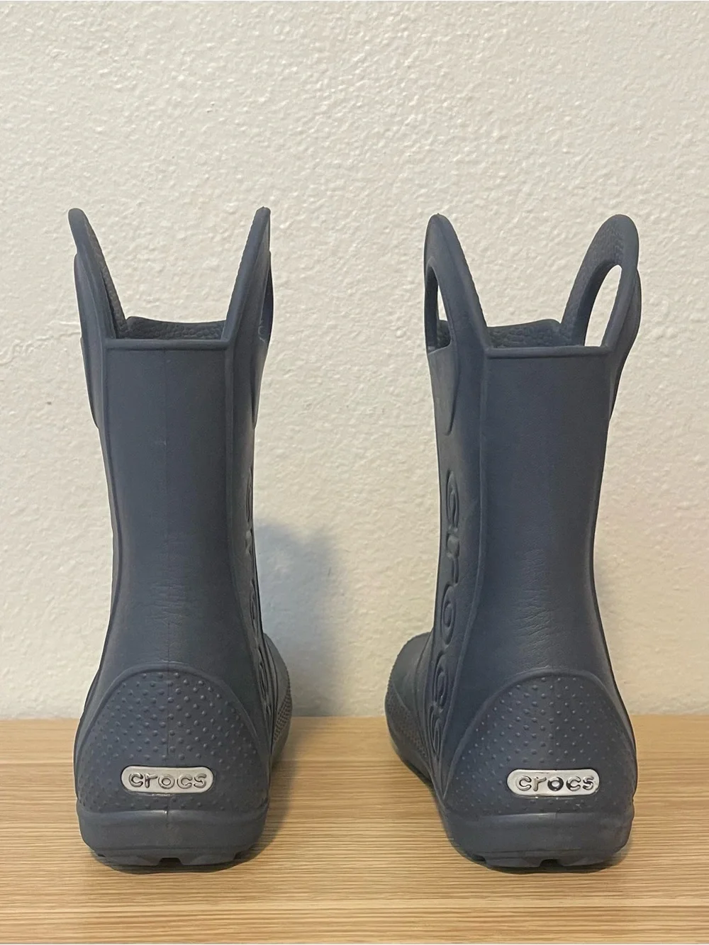 CROCS Kids Pull-On Rain Boots in Navy
